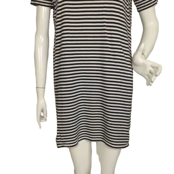 EVERLANE Tee Dress, S, Navy/white stripes, Short sleeves, Short/Mini, Casual - Picture 8 of 13